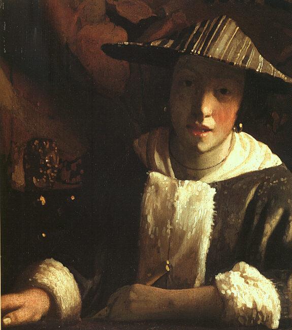 JanVermeer Young Girl with a Flute oil painting image