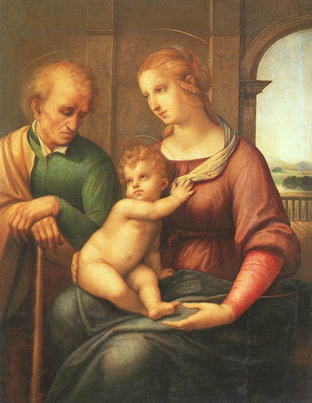 Raphael The Holy Family with Beardless St.Joseph France oil painting art