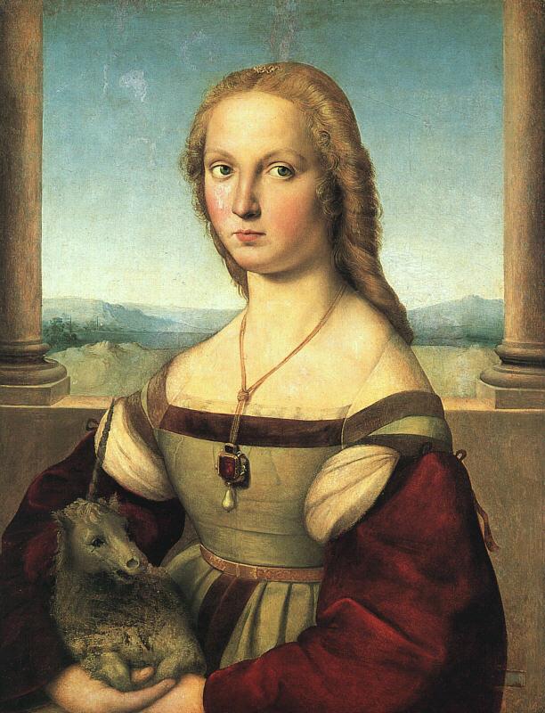 Raphael The Woman with the Unicorn France oil painting art
