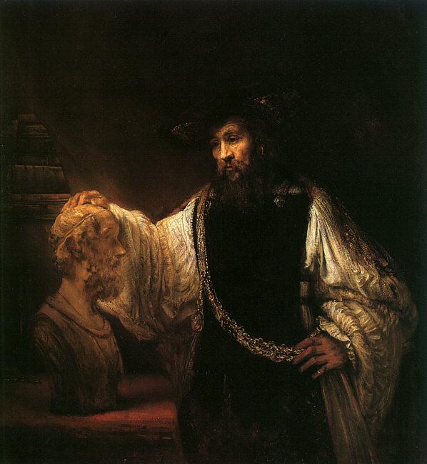 Rembrandt Aristotle with a Bust of Homer France oil painting art