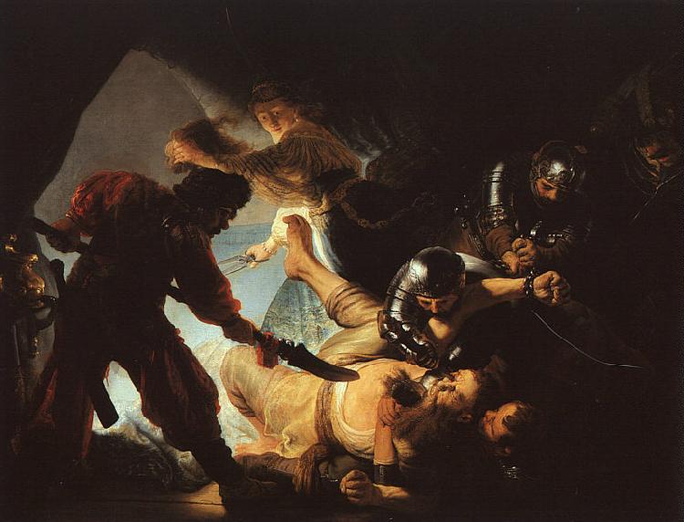 Rembrandt The Blinding of Samson oil painting image