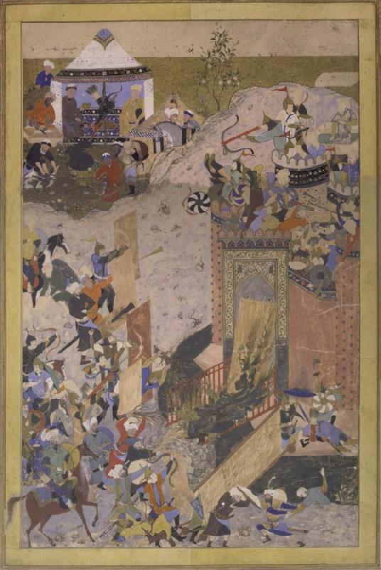 Bihzad Capture of a city oil painting picture