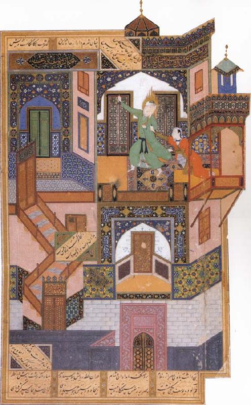 Bihzad Zulaykha attempts to seduce joseph in her palace oil painting picture