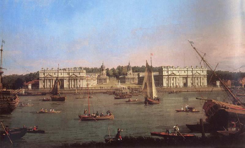 Canaletto Greenwich Hospital from the North Bank of the Thames France oil painting art