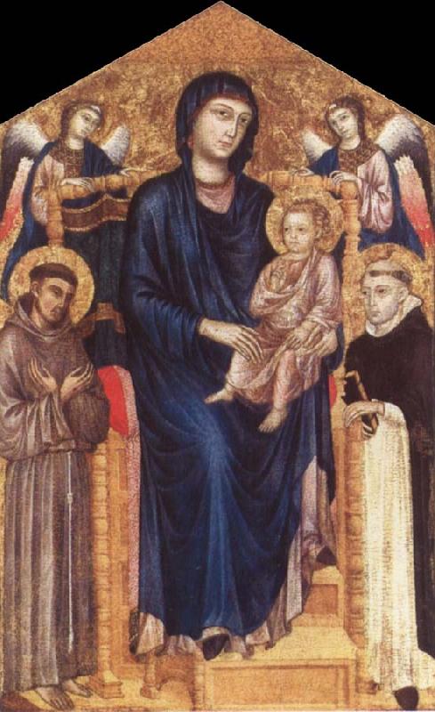Cimabue Madonna and Child Enthroned with Two Angels and Ss. Francis and Dominic France oil painting art