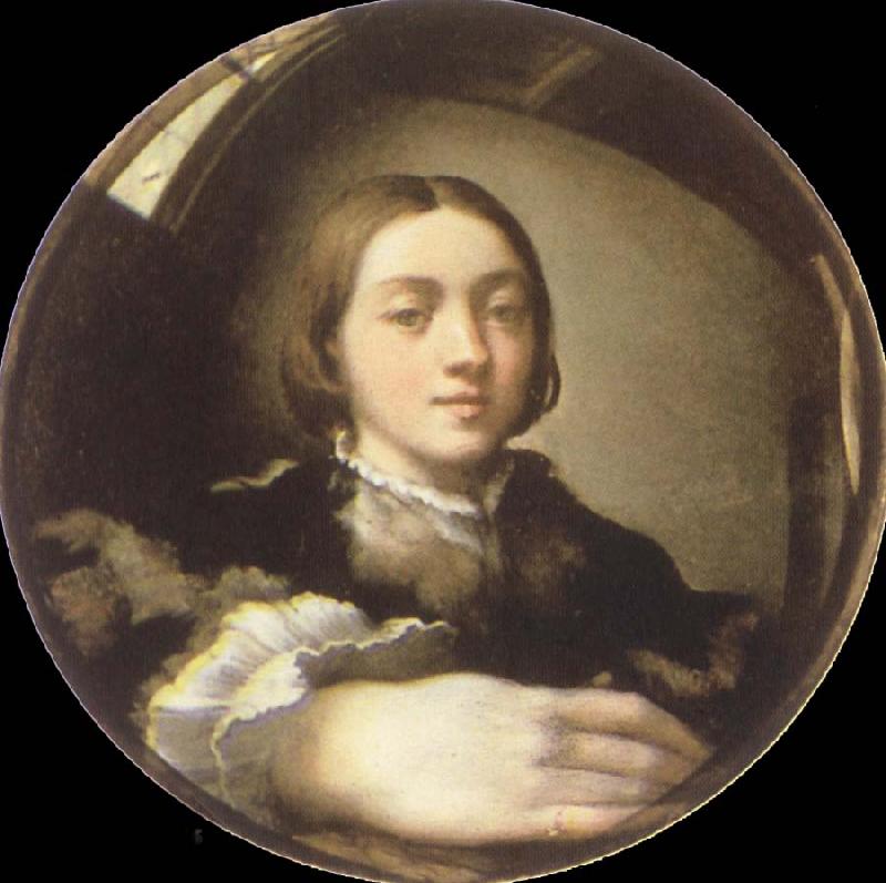 PARMIGIANINO Self-Portrait in a Convex Mirror oil painting image