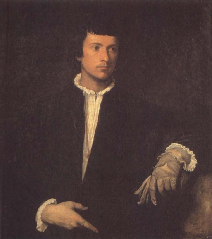 Titian Man with a Glove oil painting image