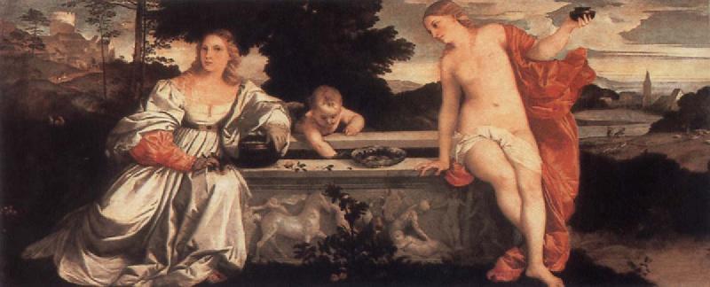 Titian Sacred and Profane Love oil painting image