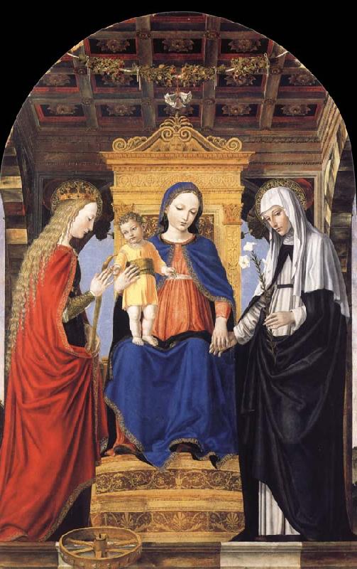 Bergognone The Virgin and Child Enthroned with Saint Catherine of Alexandria and Saint Catherine of Siena oil painting image