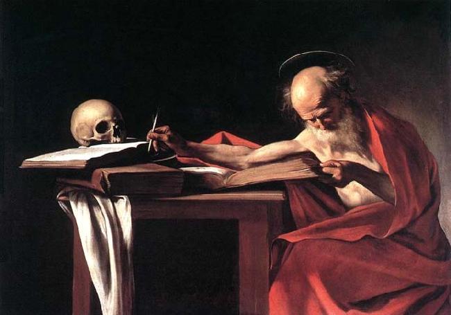 Caravaggio St Jerome oil painting picture