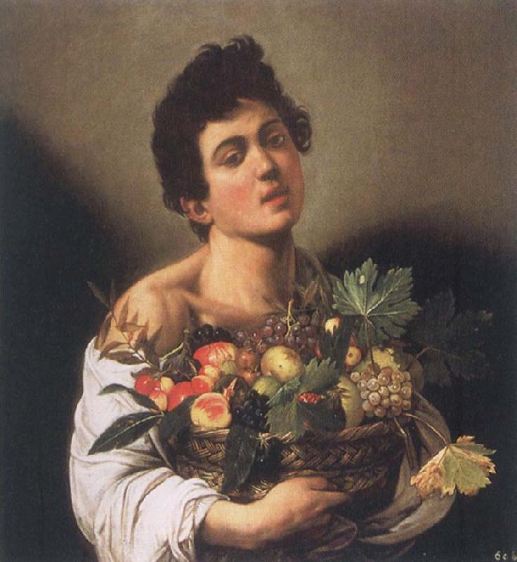 Caravaggio Boy with a Basket of Fruit oil painting image