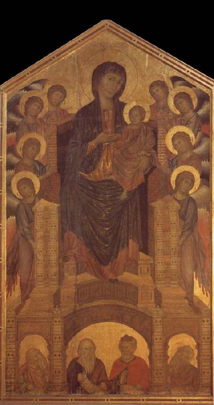 Cimabue Throning Madonna with angels and prophets France oil painting art