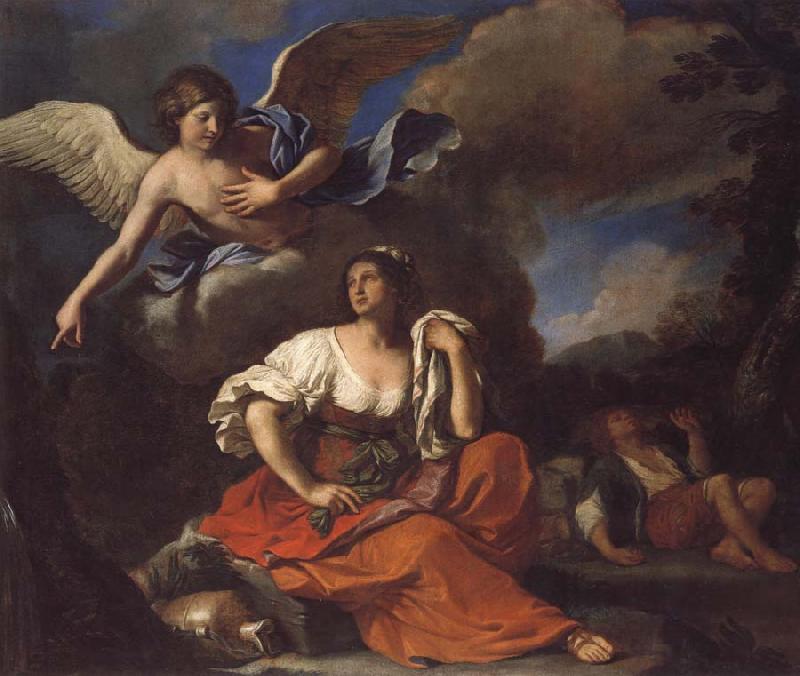 GUERCINO The Angel Appearing to Hagar and Ishmael France oil painting art