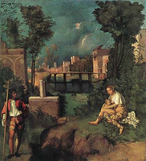 Giorgione Tempest oil painting image