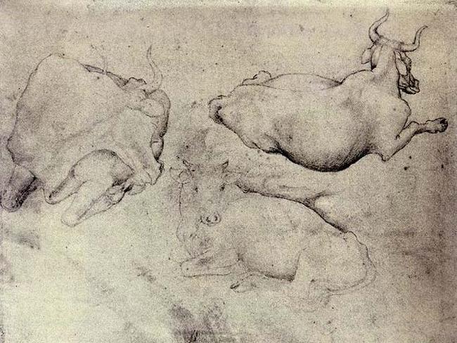 PISANELLO Three Cows oil painting picture