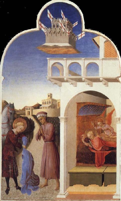 SASSETTA Saint Francis Giving Away His Clothes to the Poor Knight,The Dream of Saint Francis oil painting image