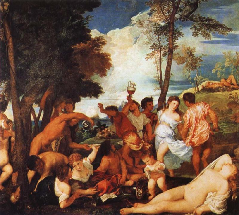 Titian The Bacchanal of the Andrians France oil painting art