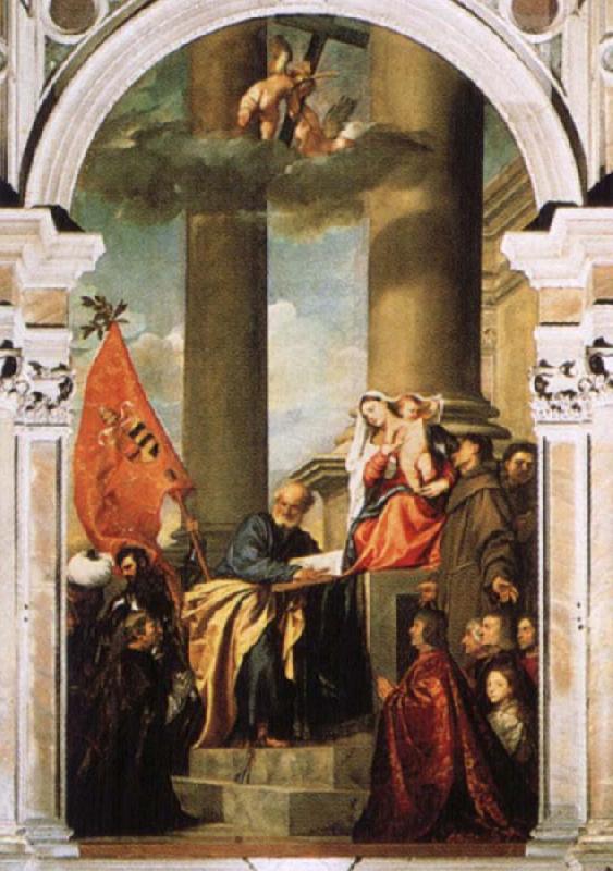 Titian Madonna di ca peasaro oil painting image