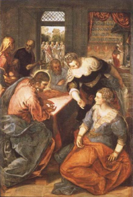 Tintoretto Christ in Maria and Marta France oil painting art