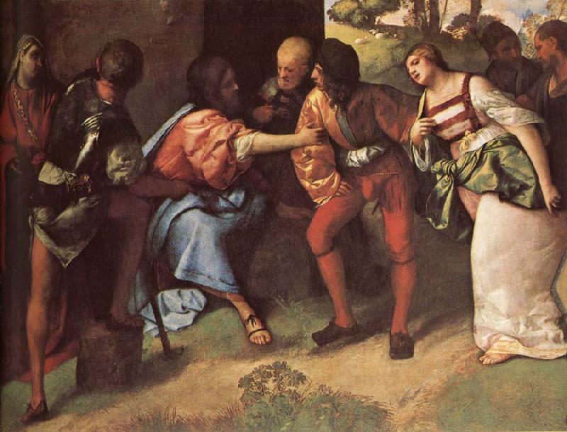 Giorgione The Adulteress brought Before Christ France oil painting art