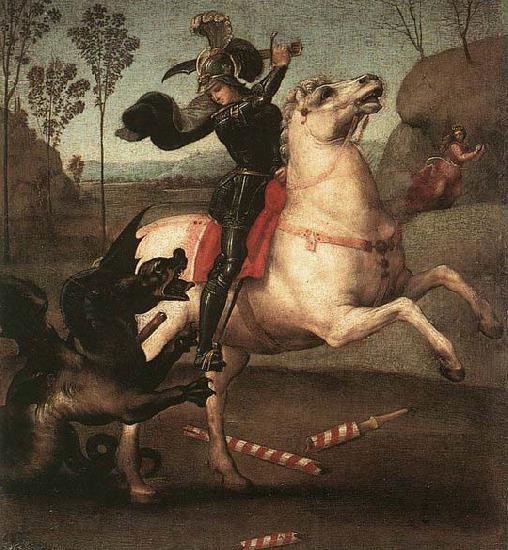 Raffaello St George Fighting the Dragon France oil painting art