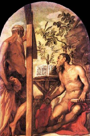 Tintoretto St Jerome and St Andrew oil painting image