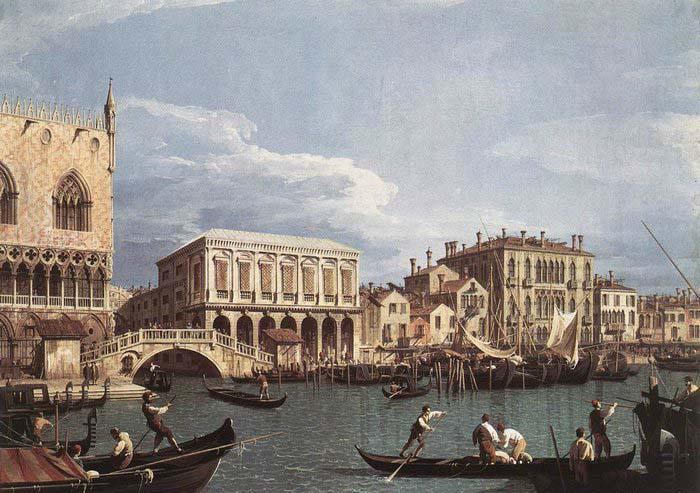 Canaletto The Molo and the Riva degli Schiavoni from the Bacino di San Marco oil painting image