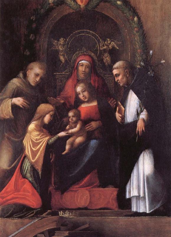 Correggio Sta Katarina-s mysterious formalning oil painting picture