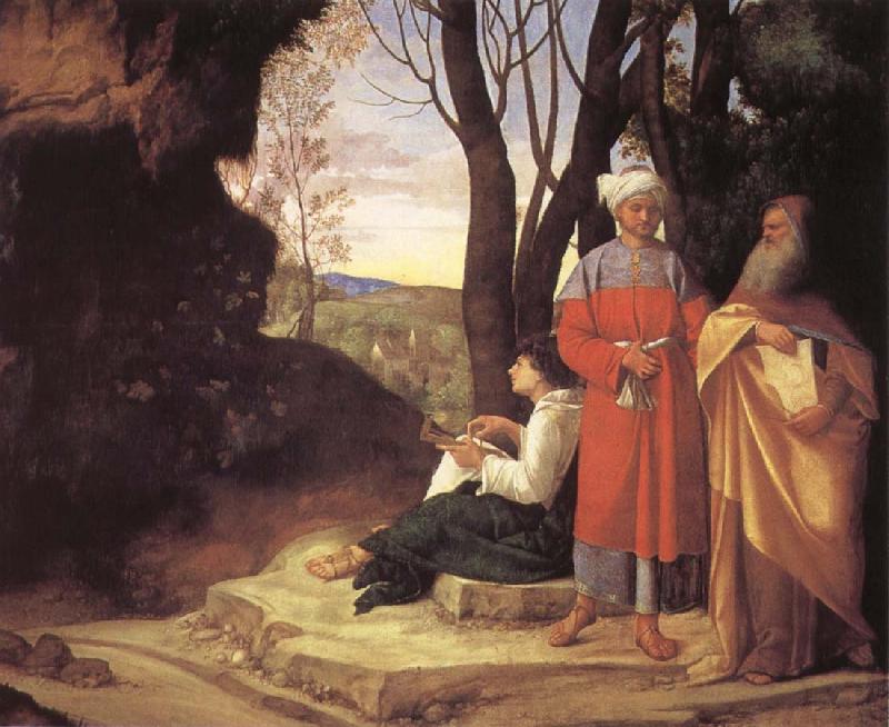 Giorgione The three philosophers France oil painting art