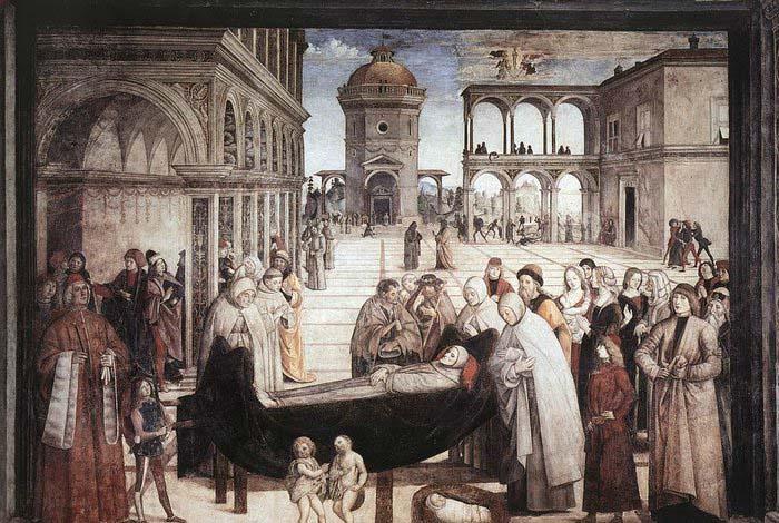 Pinturicchio Death of St. Bernardine France oil painting art