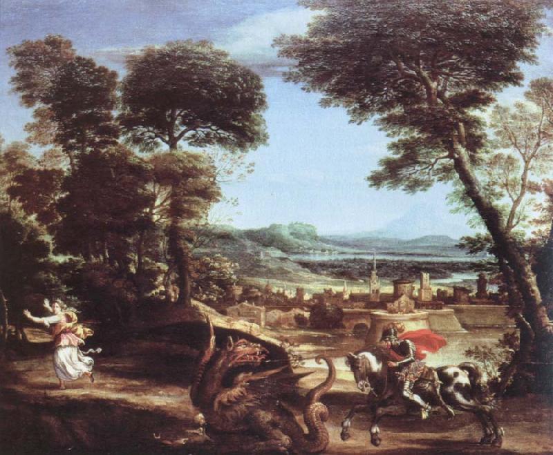 Domenichino st.george killing the dragon France oil painting art
