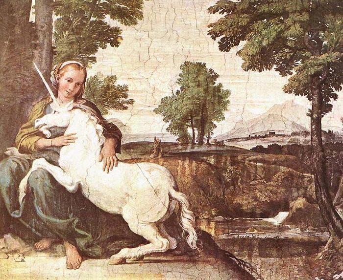 Domenichino A Virgin with a Unicorn France oil painting art