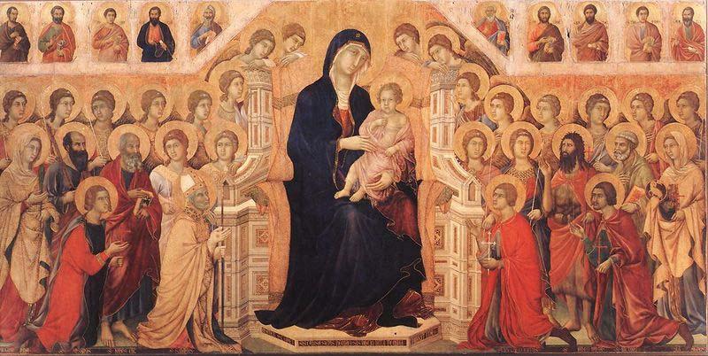 Duccio Maesta with Twenty Angels and Nineteen Saints. oil painting image