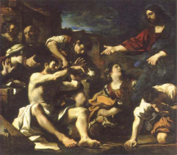 GUERCINO raising of lazarus oil painting image