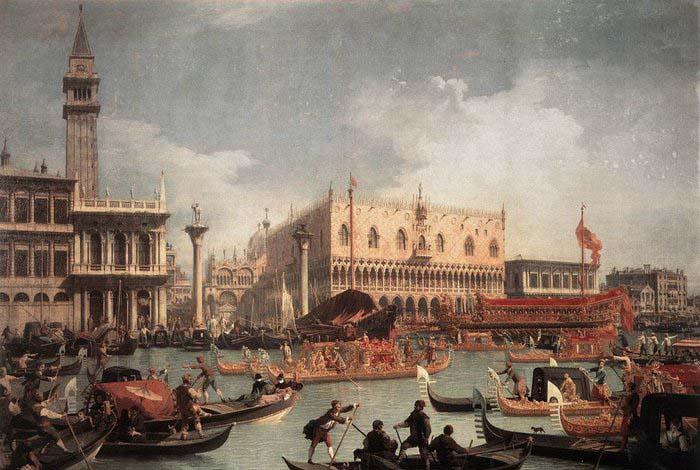 Canaletto The Bucintore Returning to the Molo on Ascension Day c oil painting image