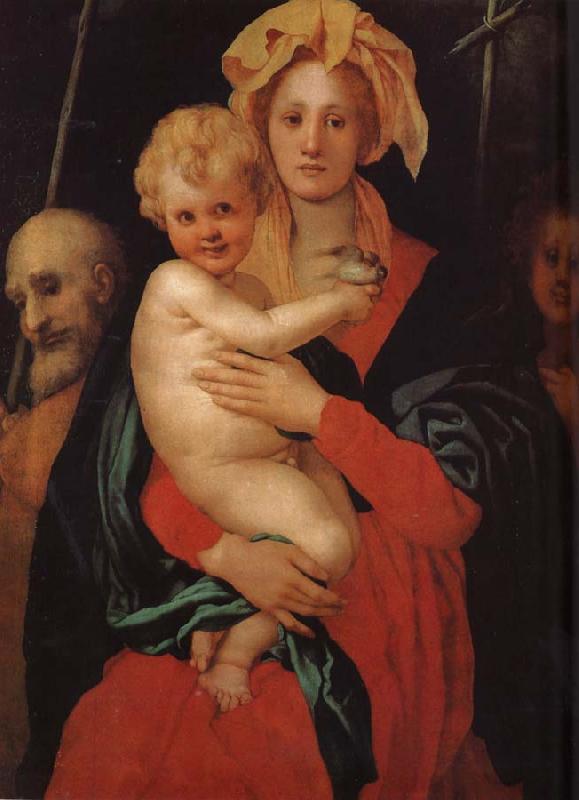 Pontormo St. John family with small oil painting image