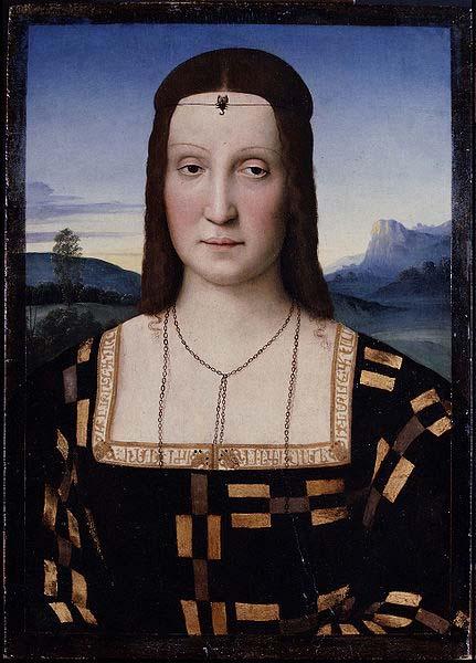 Raphael Portrait of Elisabetta Gonzaga, oil painting image