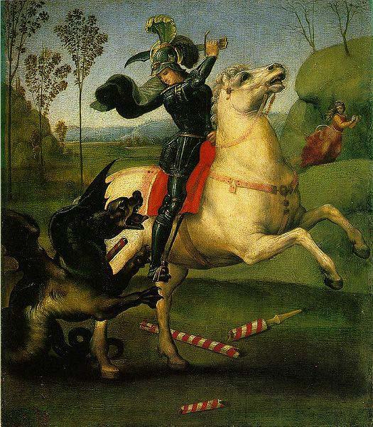 Raphael Saint George and the Dragon, a small work France oil painting art