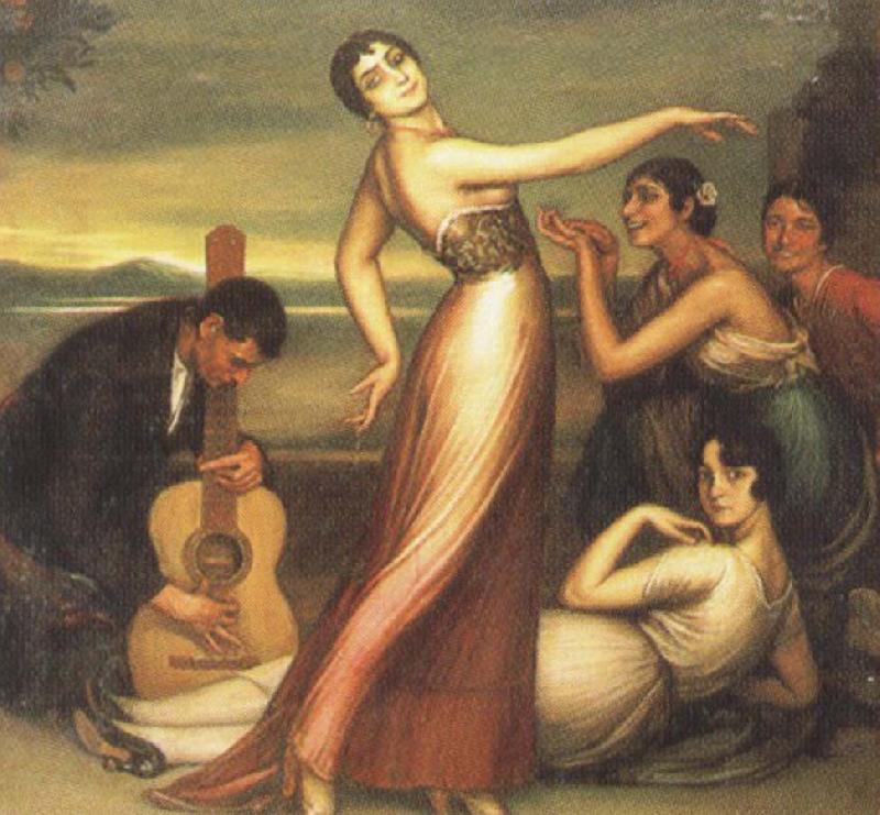 plato an allegory of happiness by julio romero de torres oil painting image