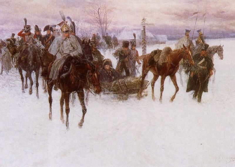 tchaikovsky napoleon s rout by the russian army inspired tchaikovsky France oil painting art