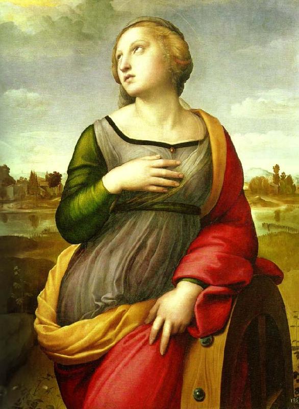 Raphael st catherine oil painting picture