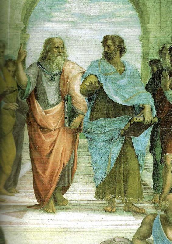 Raphael plato and aristotle detail of the school of athens oil painting picture