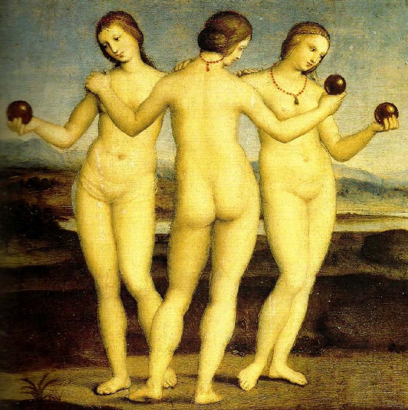 Raphael three graces muse'e conde,chantilly oil painting image