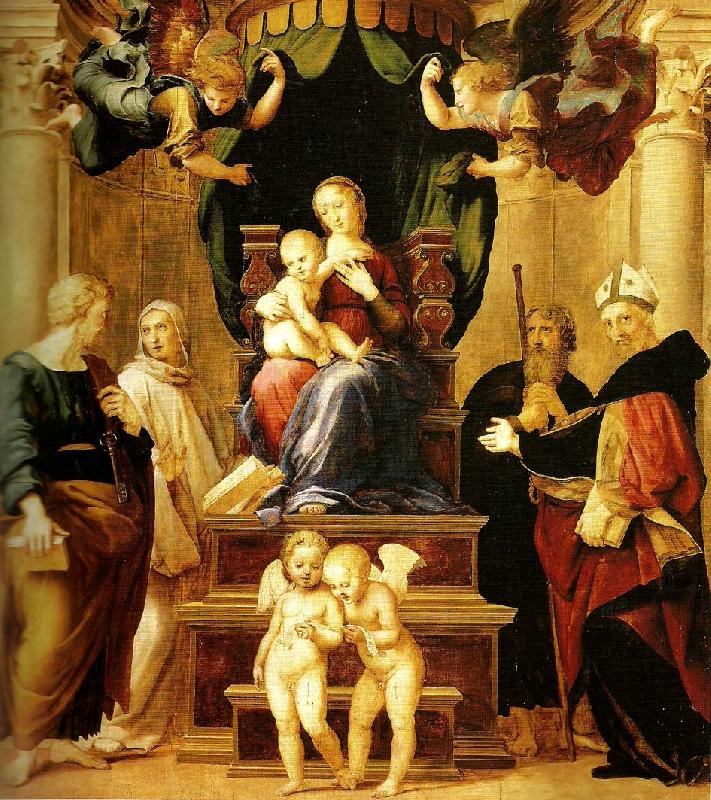 Raphael far right madonna del baldacchino oil painting image