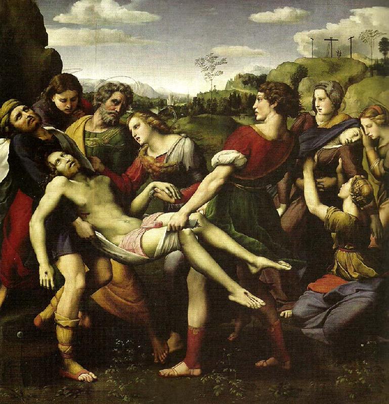 Raphael far leet :entombment oil painting picture