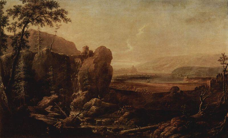 Alexander Landschaft mit Wasserfall France oil painting art