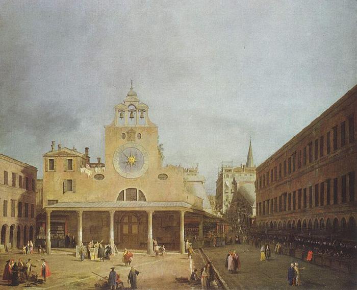 Canaletto Platz vor San Giacomo di Rialto in Venedig. oil painting image