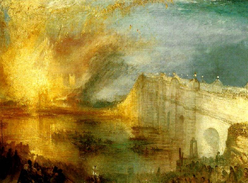 J.M.W.Turner the burning of the house of lords and commons oil painting image