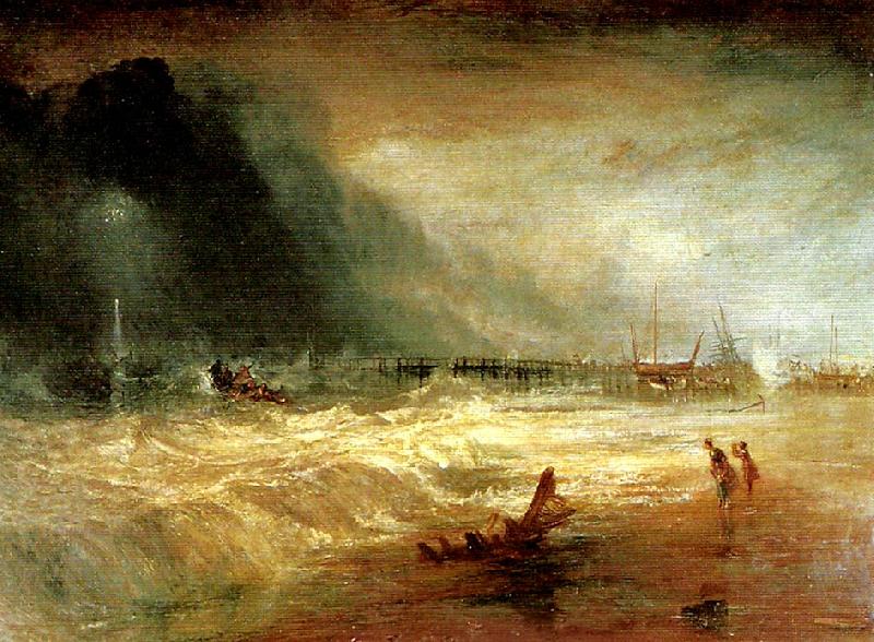 J.M.W.Turner life-boat and manby apparatus going off to a stranded vessel oil painting picture