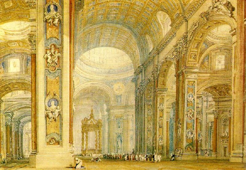 J.M.W.Turner the interior of st peter's basilica oil painting picture